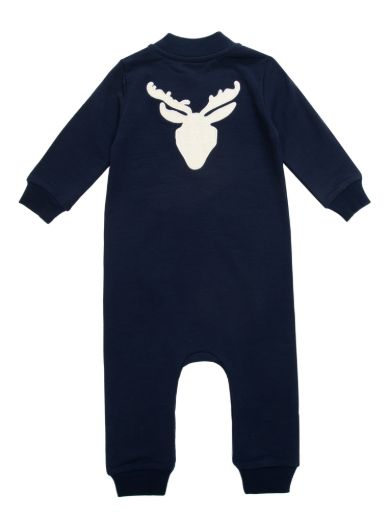 Bilde av WoolLand Bergen Terry overall baby BlueInk